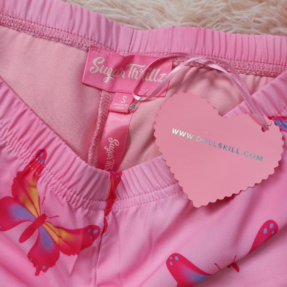 LAST 1! Fit&flare SUPER BELLS! Kawaii slightly sheer dolls kill 🦋  bellbottoms - Picture 12 of 16